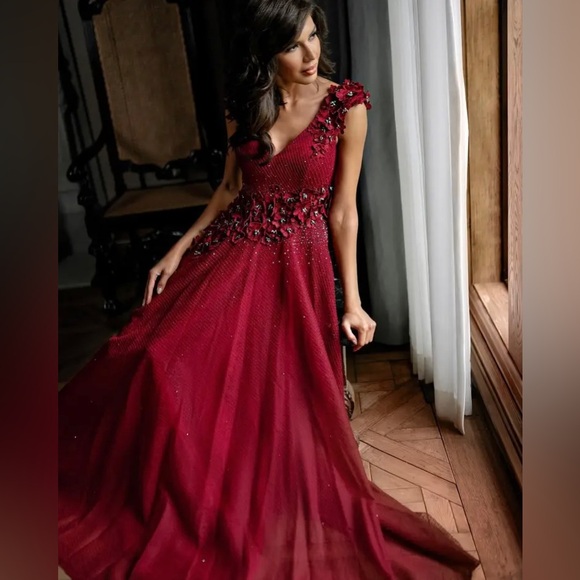 Mac Duggal Midnight Blue Embellished Maxi Dress - Picture 14 of 15